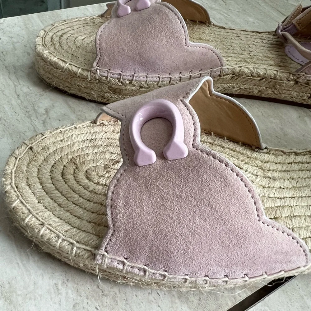 COACH DILLON Lilac/Light Pink Espadrille Sandals - Picture 4 of 8